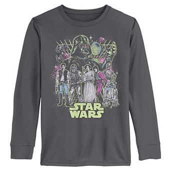 Boys 6-20 Star Wars Neon Poster Graphic Long Sleeve Graphic Tee