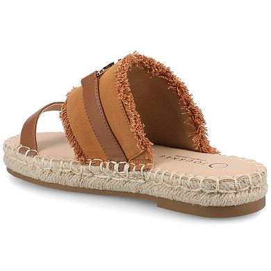 Journee Keelee Women's Slip-On Espadrille Sandals With Woven Detail