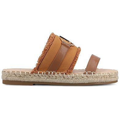 Journee Keelee Women's Slip-On Espadrille Sandals With Woven Detail