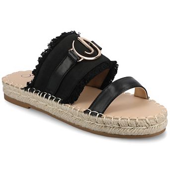 Journee Keelee Women's Slip-On Espadrille Sandals With Woven Detail