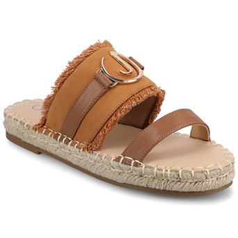 Journee Keelee Women's Slip-On Espadrille Sandals With Woven Detail