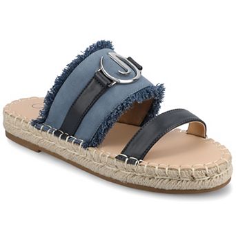 Journee Keelee Women's Slip-On Espadrille Sandals With Woven Detail