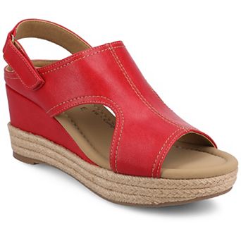 Journee Rayleigh Wedge Ankle Strap Espadrille Women's Sandals