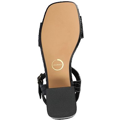 Journee Shaina Ankle Strap Women's Block Heel Sandals