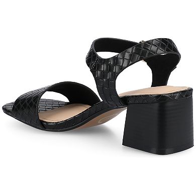 Journee Shaina Ankle Strap Women's Block Heel Sandals