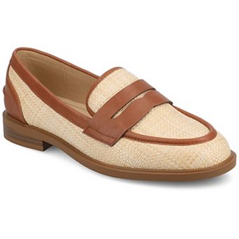 Journee Women's Brooks Round Toe Block Heel Penny Loafer