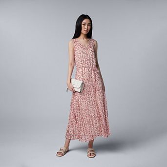 Women's Simply Vera Vera Wang Pleated Dropwaist Maxi Dress
