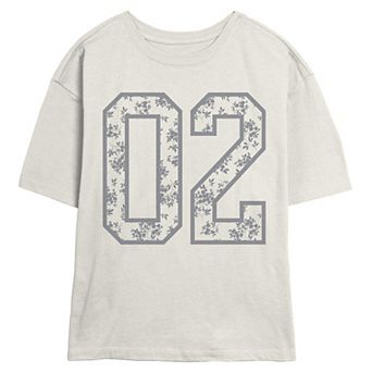 Juniors' SO® Floral Print 02 Short Sleeve Skimmer Tee