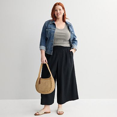 Plus Size Sonoma Goods For Life Ribbed Scoop Neck Tank Top