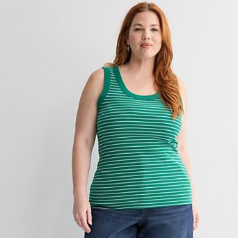 Plus Size Sonoma Goods For Life® Ribbed Scoop Neck Tank Top