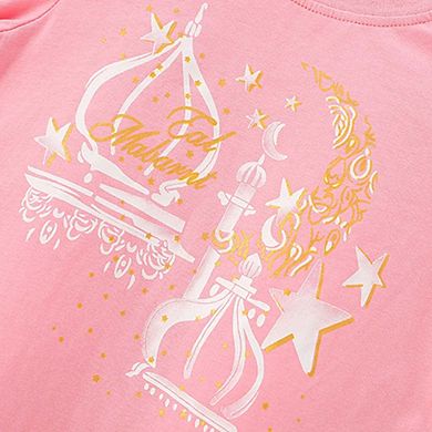 Spring and Autumn Girls Stars Pattern Long Sleeves Top and Pants Clothing Set
