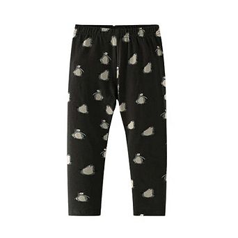 Autumn Arrival Baby Kids Girls Penguins Pattern Casual Pants