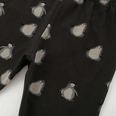 Autumn Arrival Baby Kids Girls Penguins Pattern Casual Pants