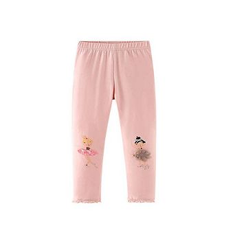 Autumn Arrival Baby Kids Girls Cartoon Pattern Cute Pants
