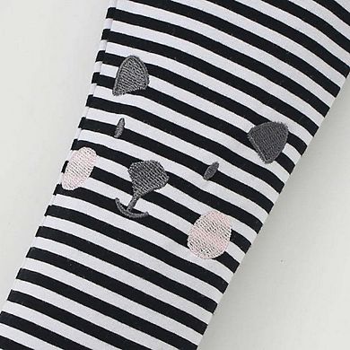 Autumn Arrival Baby Kids Girls Cartoon and Striped Pattern Casual Pants