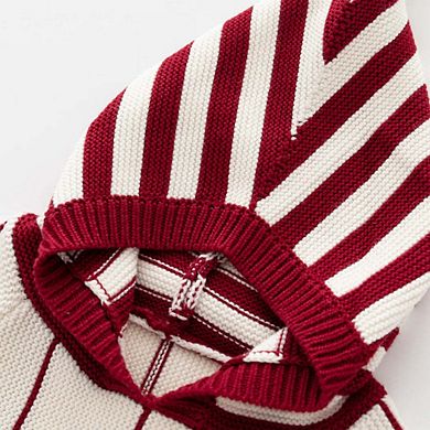 Baby Christmas Style Contrast Design Knitwear