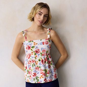 Women's LC Lauren Conrad Tie Strap Babydoll Tank Top