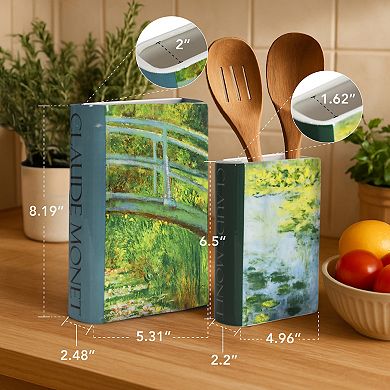 American Art Décor 2-pc. Claude Monet Book Vase Table Decor Set