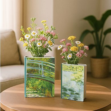 American Art Décor 2-pc. Claude Monet Book Vase Table Decor Set
