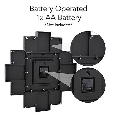 American Art Décor 20-Inch Quartz Photo Collage Wall Clock