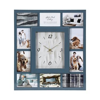 American Art Décor 21-Inch with 10 Photo Display Photo Collage Wall Clock