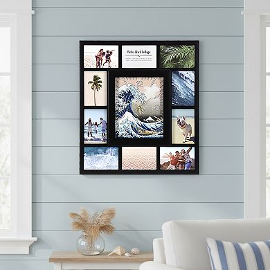 American Art Décor "The Great Wave" 21-Inch Photo Collage Wall Clock