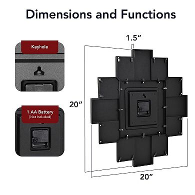 American Art Décor Photo Collage US Route 66 Wall Clock 20-Inch