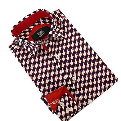 Elie Balleh Slim Fit Boys Geometric Print Short Sleeve Shirt