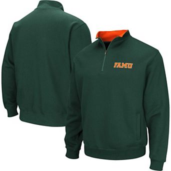 Men's Colosseum Green Florida A&M Rattlers Tortugas Quarter-Zip Sweatshirt
