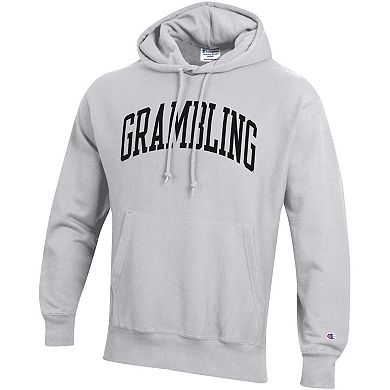 Men's Champion Gray Grambling Tigers Tall Arch Pullover Hoodie