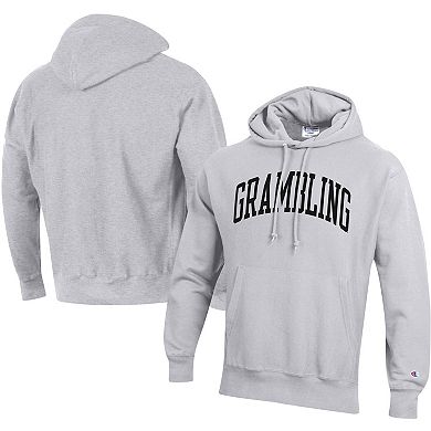 Men's Champion Gray Grambling Tigers Tall Arch Pullover Hoodie