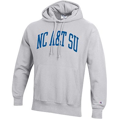 Men's Champion Gray North Carolina A&T Aggies Tall Arch Pullover Hoodie