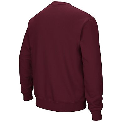 Men's Colosseum Maroon UChicago Maroons Arch Over Logo Pullover Sweatshirt