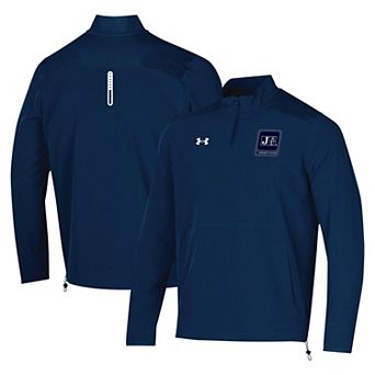 Men's Under Armour Navy Jackson State Tigers 2023 Motivate��Half-Zip Top