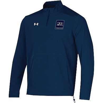Men's Under Armour Navy Jackson State Tigers 2023 Motivate Half-Zip Top