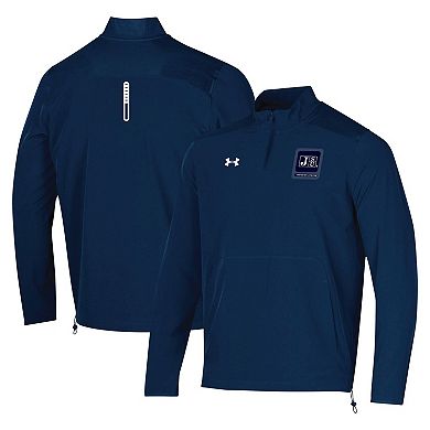 Men's Under Armour Navy Jackson State Tigers 2023 Motivate Half-Zip Top