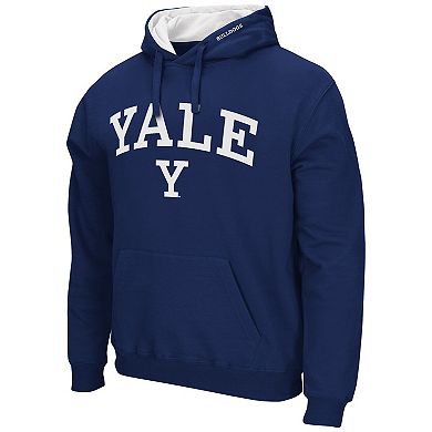 Men's Colosseum Navy Yale Bulldogs Arch & Logo Hoodie