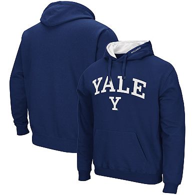 Men's Colosseum Navy Yale Bulldogs Arch & Logo Hoodie