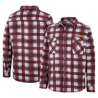 Men's Colosseum Maroon/White Loyola Chicago Ramblers Ellis Plaid Full-Snap Shirt Jacket