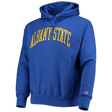 Men's Champion Royal Albany State Golden Rams Tall Arch Pullover Hoodie