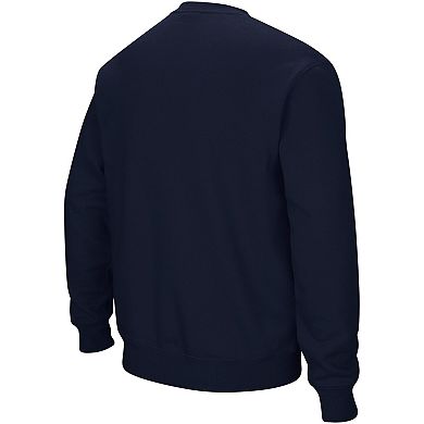 Men's Colosseum Navy Pennsylvania Quakers Arch & Logo Crew Neck Sweatshirt