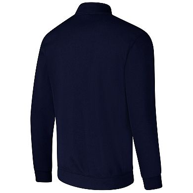 Men's Colosseum Navy Columbia University Tortugas Team Logo Quarter-Zip Jacket