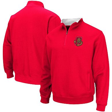 Men's Colosseum Red Cornell Big Red Tortugas Logo Quarter-Zip Jacket