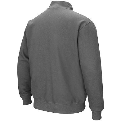 Men's Colosseum Charcoal Cornell Big Red Tortugas Logo Quarter-Zip Pullover Jacket