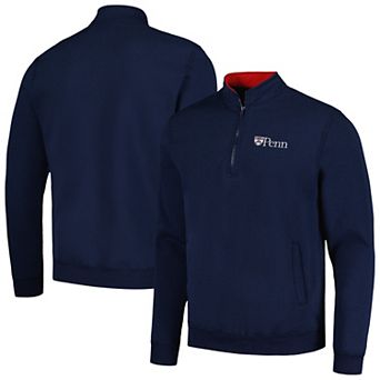 Men's Colosseum Navy Pennsylvania Quakers Tortugas Quarter-Zip Sweatshirt