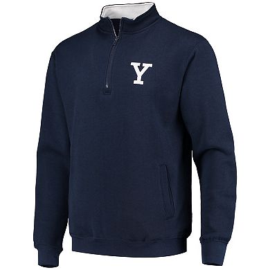 Men's Colosseum Navy Yale Bulldogs Tortugas Logo Quarter-Zip Jacket