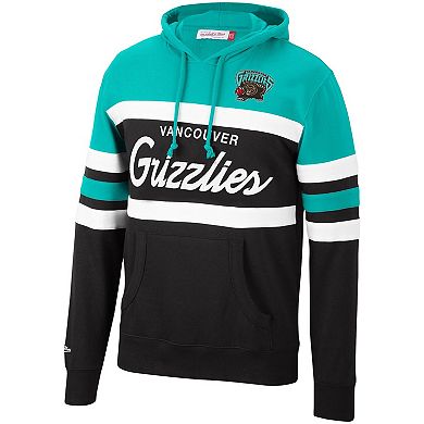 Men's Mitchell & Ness Turquoise/Black Vancouver Grizzlies Head Coach Pullover Hoodie