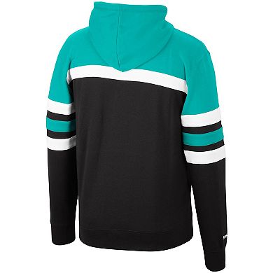 Men's Mitchell & Ness Turquoise/Black Vancouver Grizzlies Head Coach Pullover Hoodie