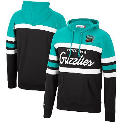 Men's Mitchell & Ness Turquoise/Black Vancouver Grizzlies Head Coach Pullover Hoodie