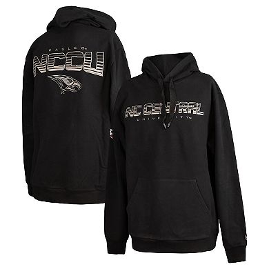 Men's FISLL Black North Carolina Central Eagles Puff Print Sliced Pullover Hoodie